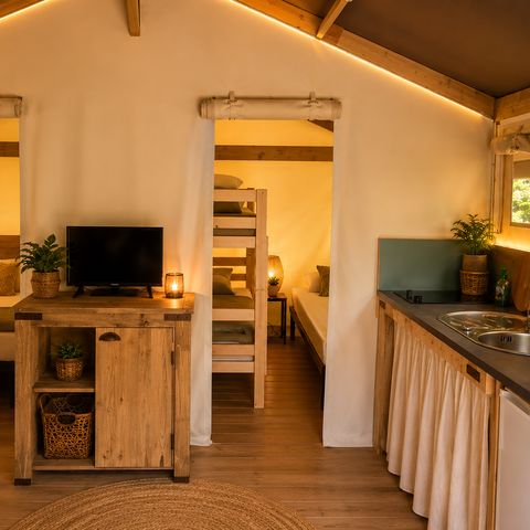 Safarizelt 5 Personen - Zelt Lodge 2 Schlafz. 5 Pers.