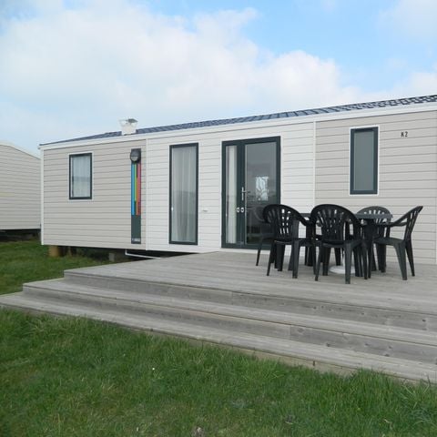MOBILE HOME 8 people - Comfort mobile home, 28–35 m² (3 bedrooms) + terrace with sea view, sleeps 6–8