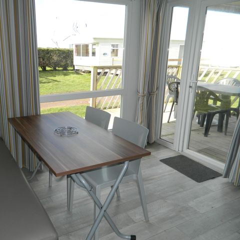 Mobilheim 8 Personen - Mobilheim „Confort“ 28 bis 35 m² (3 Schlafzimmer) + Terrasse mit Meerblick für 6–8 Personen