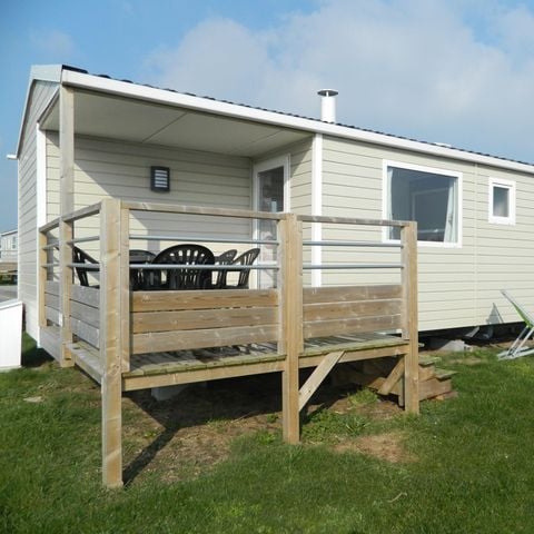 MOBILHOME 8 personas - Casa móvil «Confort» de 28 a 35 m² (3 dormitorios) + terraza con vistas al mar, para 6-8 personas