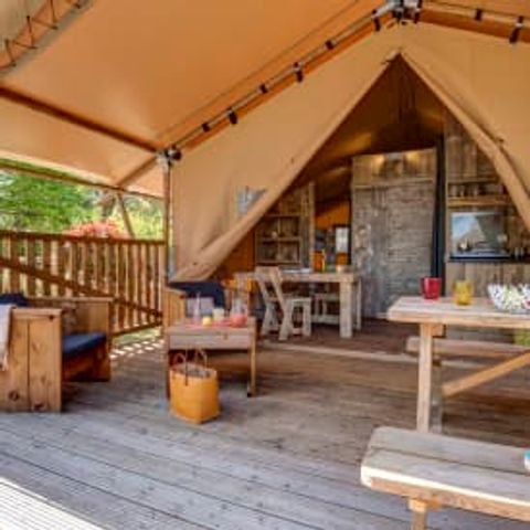 Canvas and wooden tent 5 persons - Lodge 4p 2bed ****
