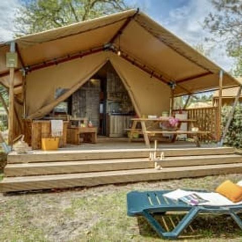 Canvas and wooden tent 5 persons - Lodge 4p 2bed ****