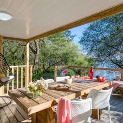 Stacaravan 6 personen - Vakantiehuis Roselière 4p 2bed Clim Premium