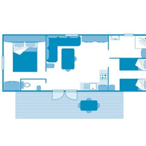 Mobile home 5 persons - Cottage COLORS 4/5p 2ch ***