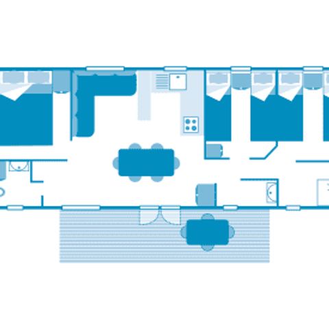MOBILHOME 6 personnes - Cottage 6p 3ch ****