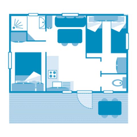 Mobile home 4 persons - Cottage 4p 2ch ** (in French)