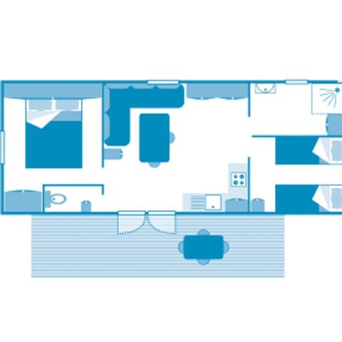 MOBILHOME 5 personnes - Cottage 4/5p 2ch ***