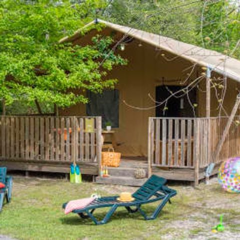 Canvas and wooden tent 5 persons - Lodge Safari 5p 2bed ****