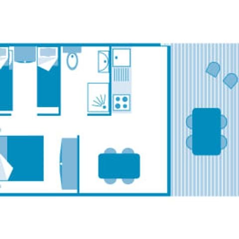 TENTE TOILE ET BOIS 5 personnes - Lodge Safari 5p 2ch ****