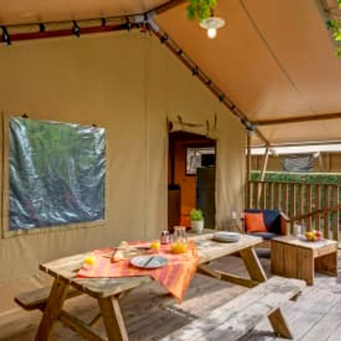 Canvas and wooden tent 5 persons - Lodge Safari 5p 2bed ****