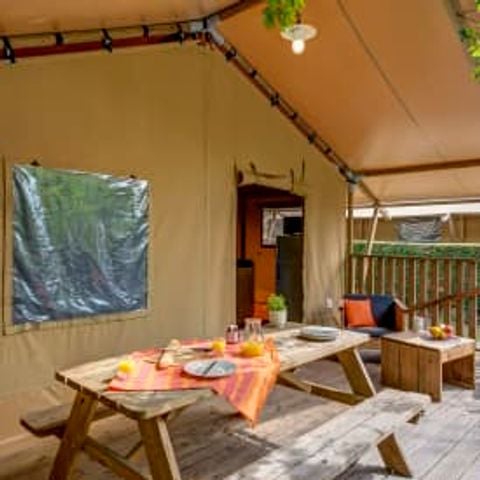 Tente en toile et en bois 5 personnes - Lodge Safari 5p 2ch ****