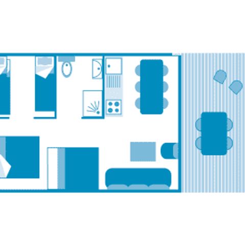 CANVAS AND WOOD TENT 7 people - Lodge Safari 7p 3ch ****