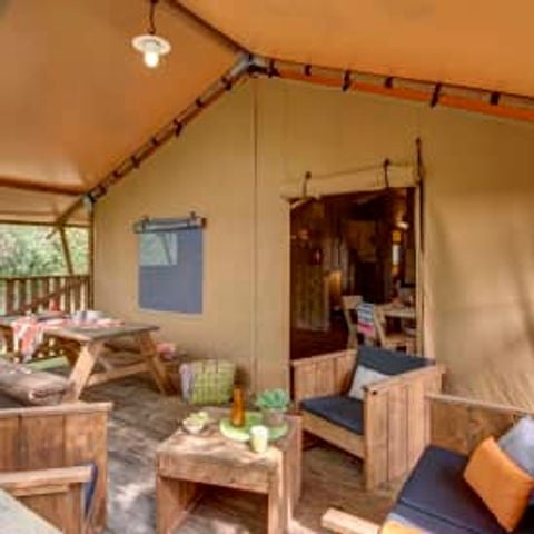 Canvas and wooden tent 7 persons - Lodge Safari 7p 3ch ****