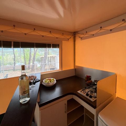 BUNGALOW TOILÉ 5 personnes - Bungalow Toilé Standard 20m² 2 chambres - sanitaire commun - sans clim 1/5 pers