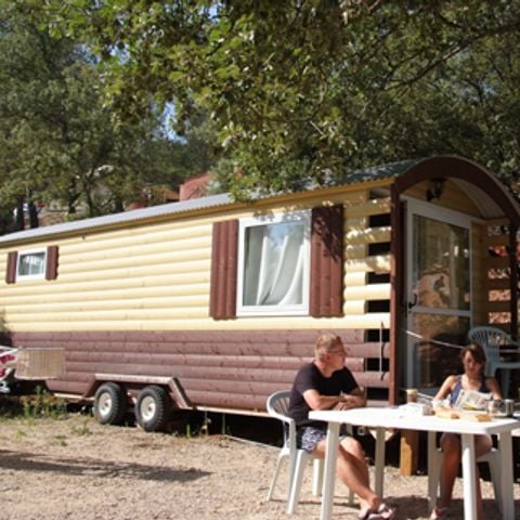 UNIEKE ACCOMMODATIE 4 personen - Roulotte Confort 17 m² 1 slaapkamer - Met badkamer + Buitenprieel - zonder airconditioning 1/4 pers