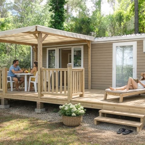 Stacaravan 6 personen - NIEUW // Stacaravan Premium 37 M2 3 slaapkamers Airconditioning TV wifi vaatwasser