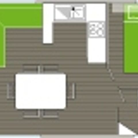 Stacaravan 8 personen - Comfort Stacaravan 35/37m² 3 kamers - zonder airconditioning 1/8 pers