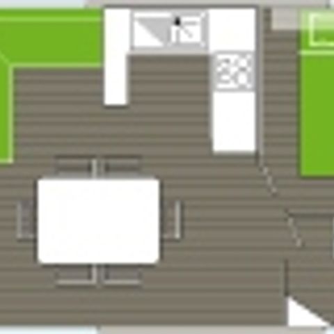 MOBILHOME 8 personnes - MOBIL-HOME CONFORT SANS CLIMATISATION  3 chambres,  34 m² / 37 m²