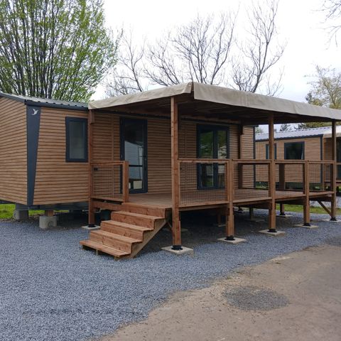 Mobile home 4 persons - Premium mobile home 33m2 (2 bdrm-4 pers) + TV + terrace