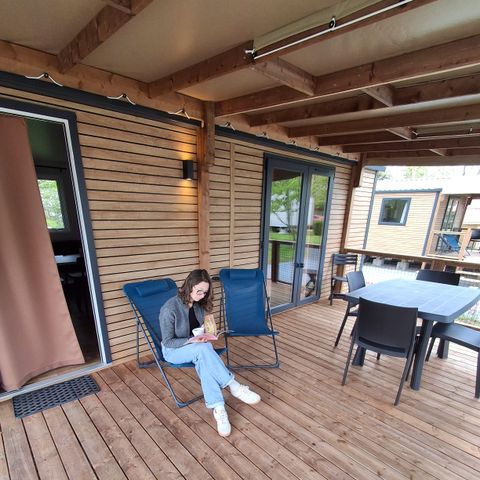 Mobile home 4 persons - Premium mobile home 33m2 (2 bdrm-4 pers) + TV + terrace