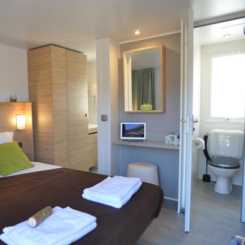 Mobile home 4 persons - Prestige trapper chalet, 2 bedrooms, 2 bathrooms, 2 trapper cabins