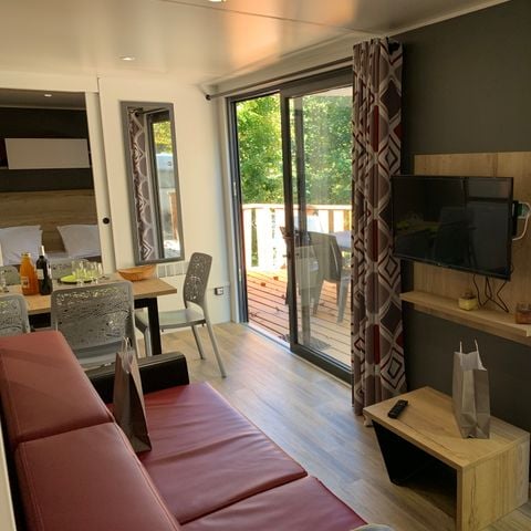 MOBILHOME 6 personnes - mobil home exclusif, Climatisation, Lave vaisselle, Wifi  dans village western