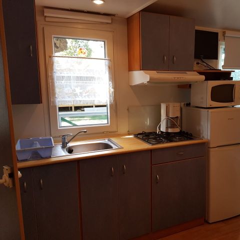 Mobilheim 4 personen - überdachte Terrasse