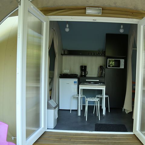 Canvas bungalow 4 persons - COCO SWEET without sanitary facilities 15 sqm
