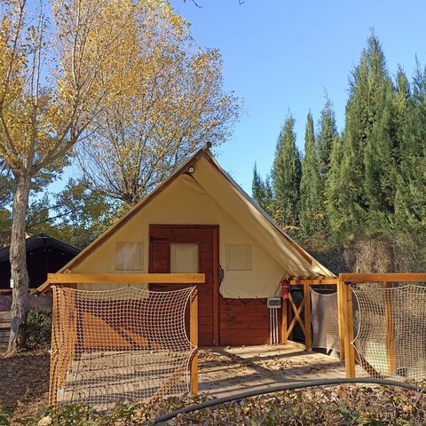Canvas and wooden tent 4 persons - Eco-Lodge Tent 2/4 Persons