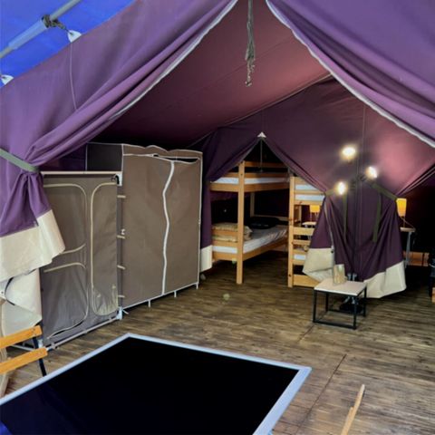 TENTE TOILE ET BOIS 6 personnes - Tente Lodge Safari 4-6 Personnes