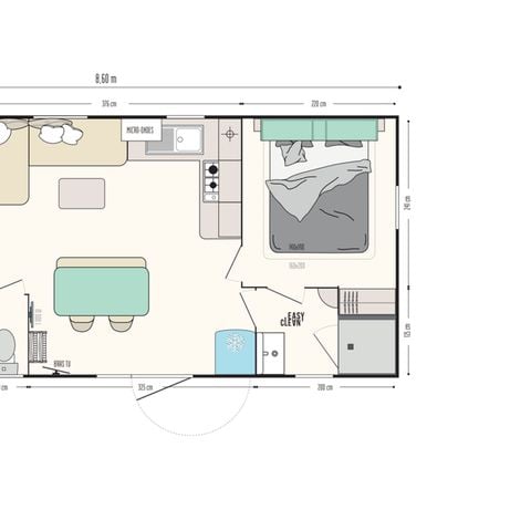 Mobilheim 6 Personen - Maldive 30.50m2