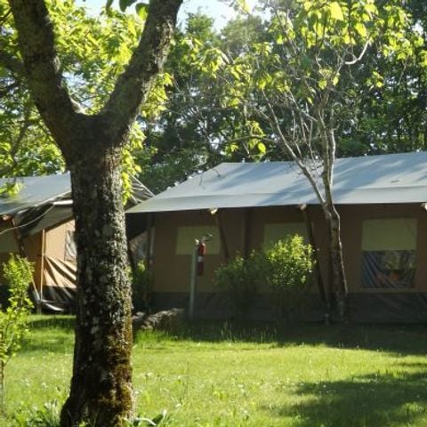 Tente en toile et en bois 5 personnes - Safari sans sanitaires