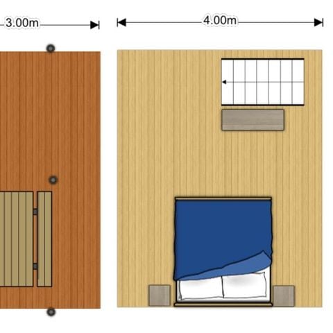 Canvas bungalow 4 persons - Lodge Tent