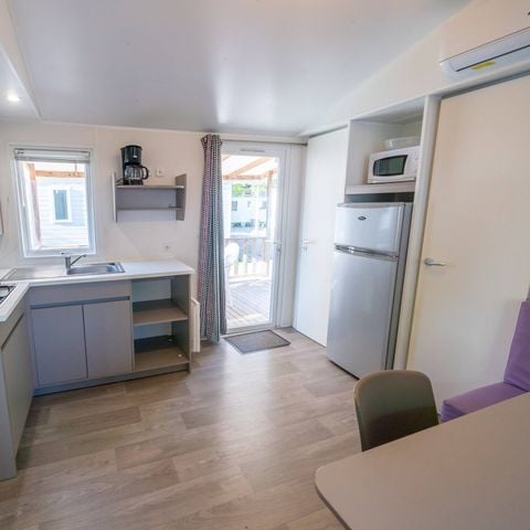 BUNGALOW 6 personnes - Mobil-home | Comfort | 3 Ch. | 6 Pers. | Terrasse surélevée | Clim.