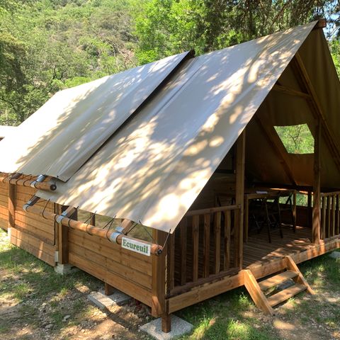 Bungalow 4 persone - Tela e legno n°7 Ecureuil 29 m² semi-comfort