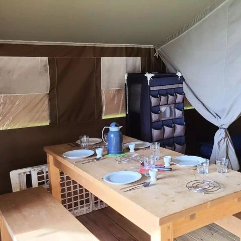Canvas and wooden tent 5 persons - Lodge 3 Rooms 5 People Without Sanitary