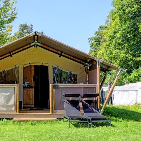 TENDA IN TELA E LEGNO 5 persone - Safari con servizi igienici 5 persone VODA