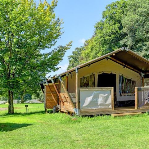 Canvas and wooden tent 5 persons - Safari with sanitary facilities 5 persons VODA