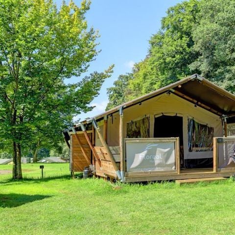 TENDA IN TELA E LEGNO 5 persone - Safari con servizi igienici 5 persone VODA