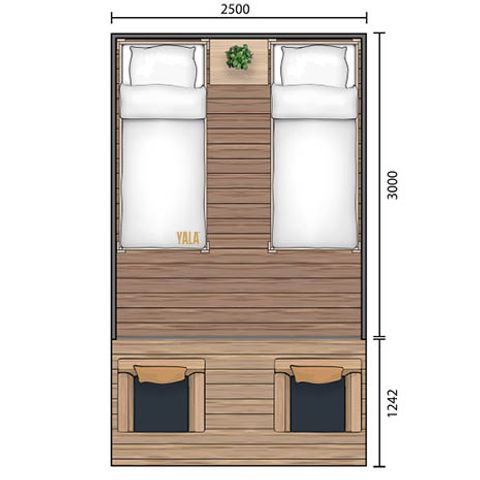 TENDA IN TELA E LEGNO 2 persone - Tenda Safari I 2 pax