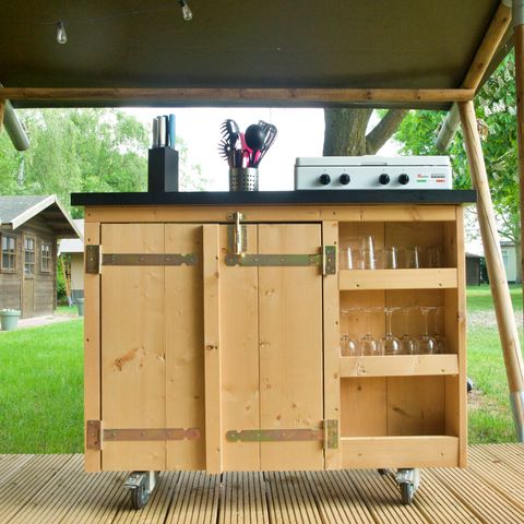 Tenda in tela e legno 6 persone