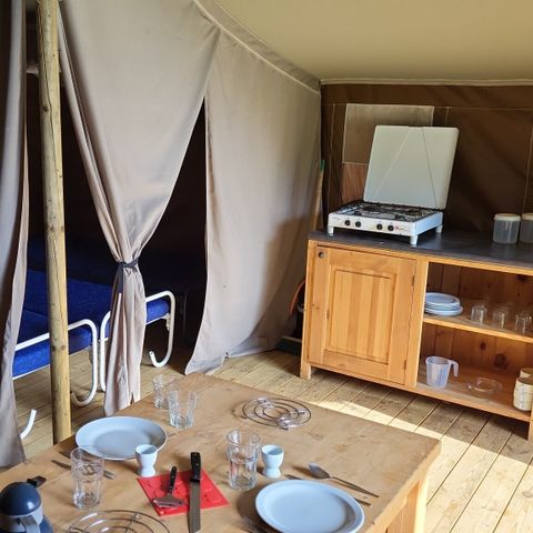 Canvas and wooden tent 5 persons - Coco (Safari lodge)