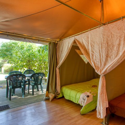 Bungalow toilé 4 personnes - Eco 16m² (2 chambres) 4 pers