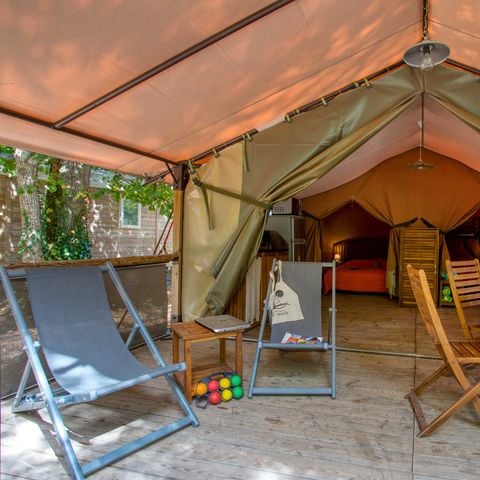 TENTE 5 personnes - Freeflower Confort 40m² (2 chambres) - sans sanitaire + terrasse couverte