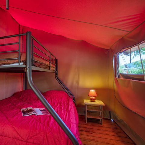 Zelt 5 personen - Freeflower Confort 40m² - 2 Zimmer - Ohne Sanitäranlagen - Überdachte Terrasse