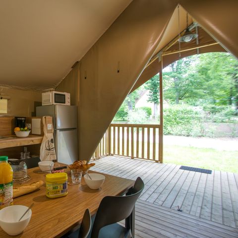 TIENDA DE CAMPAÑA 4 personas - Wood Lodge Confort 30 m² (2 dormitorios) - con sanitarios
