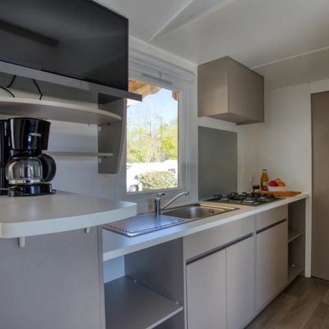 Mobilheim 4 personen - Confort 26m² (2 Zimmer) - überdachte Terrasse + TV 4 pers.