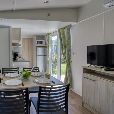 Mobilheim 4 personen - Mobilheim Premium 34m² (2 Schlafzimmer) - Klimaanlage + Geschirrspülmaschine + TV 4 pers.