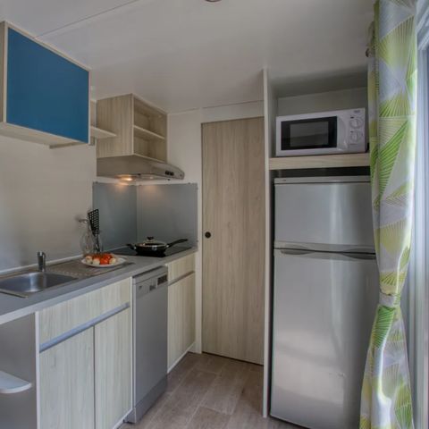 Mobilheim 4 personen - Mobilheim Premium 34m² (2 Schlafzimmer) - Klimaanlage + Geschirrspülmaschine + TV 4 pers.