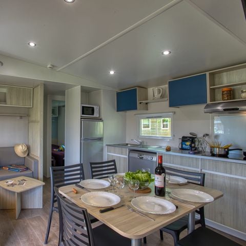 MOBILHOME 6 personnes - Mobil-home Premium 36m² (3 chambres) - climatisation + lave-vaiselle + TV 6 pers. 
